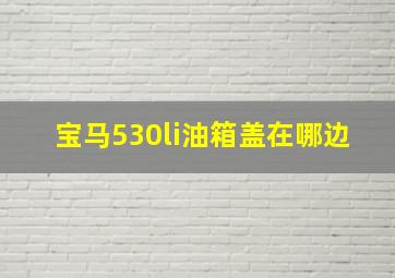 宝马530li油箱盖在哪边