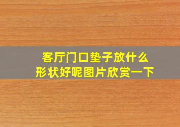 客厅门口垫子放什么形状好呢图片欣赏一下