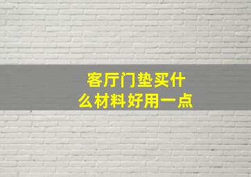 客厅门垫买什么材料好用一点