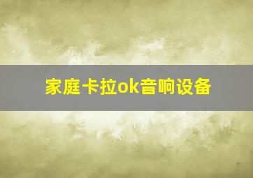 家庭卡拉ok音响设备