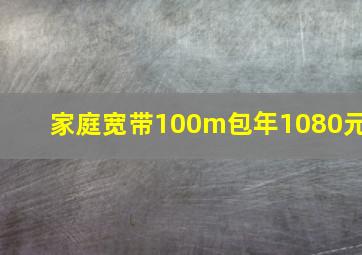 家庭宽带100m包年1080元