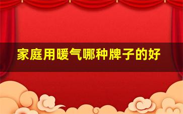 家庭用暖气哪种牌子的好