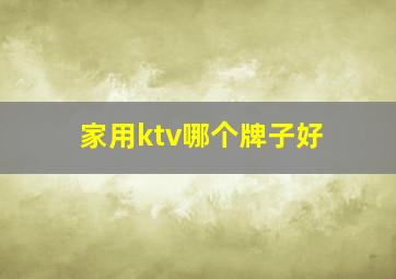 家用ktv哪个牌子好