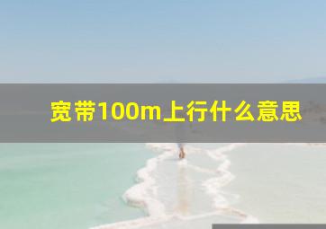 宽带100m上行什么意思