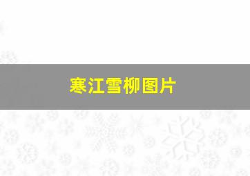 寒江雪柳图片