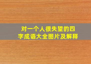 对一个人很失望的四字成语大全图片及解释