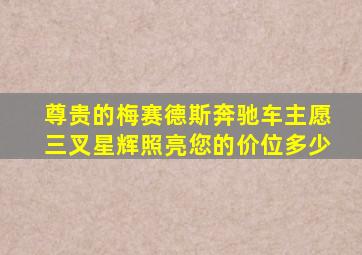 尊贵的梅赛德斯奔驰车主愿三叉星辉照亮您的价位多少