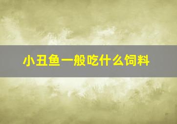 小丑鱼一般吃什么饲料