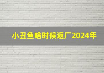 小丑鱼啥时候返厂2024年