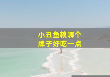 小丑鱼粮哪个牌子好吃一点