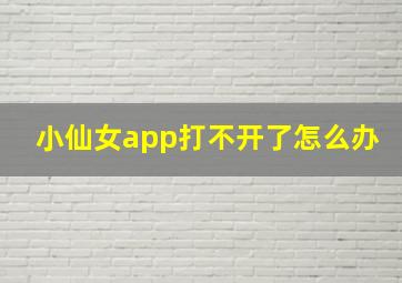 小仙女app打不开了怎么办