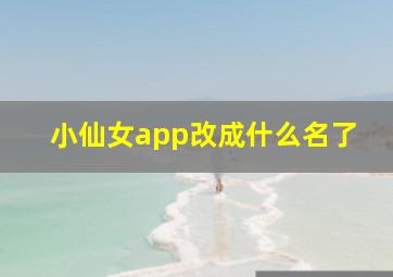 小仙女app改成什么名了