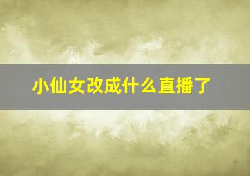 小仙女改成什么直播了