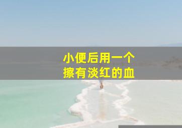 小便后用一个擦有淡红的血