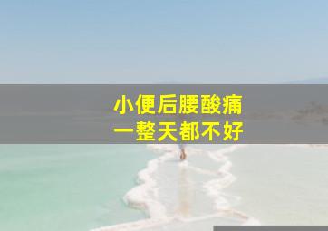 小便后腰酸痛一整天都不好