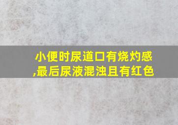 小便时尿道口有烧灼感,最后尿液混浊且有红色