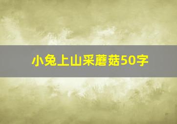 小兔上山采蘑菇50字