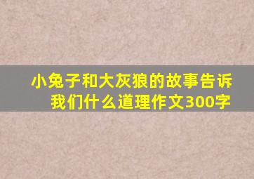 小兔子和大灰狼的故事告诉我们什么道理作文300字