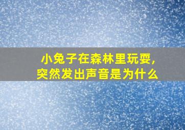 小兔子在森林里玩耍,突然发出声音是为什么