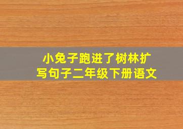 小兔子跑进了树林扩写句子二年级下册语文