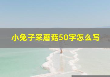 小兔子采蘑菇50字怎么写