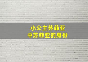 小公主苏菲亚中苏菲亚的身份