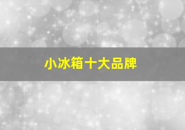 小冰箱十大品牌