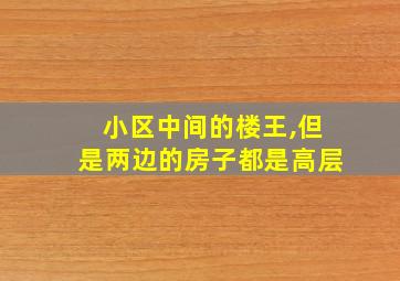 小区中间的楼王,但是两边的房子都是高层