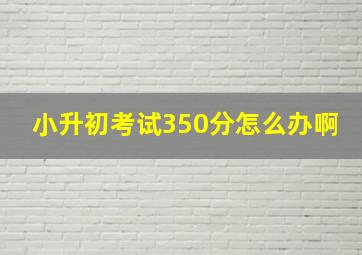 小升初考试350分怎么办啊