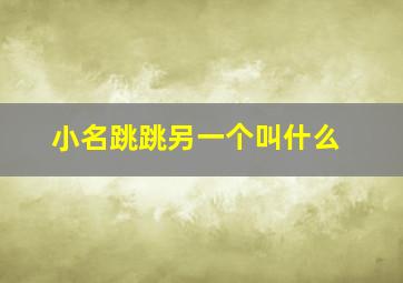 小名跳跳另一个叫什么