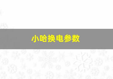 小哈换电参数