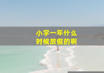 小学一年什么时候放假的啊