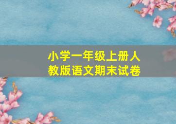 小学一年级上册人教版语文期末试卷