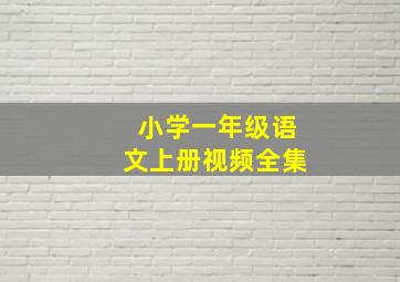 小学一年级语文上册视频全集