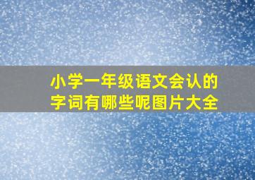 小学一年级语文会认的字词有哪些呢图片大全