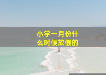 小学一月份什么时候放假的