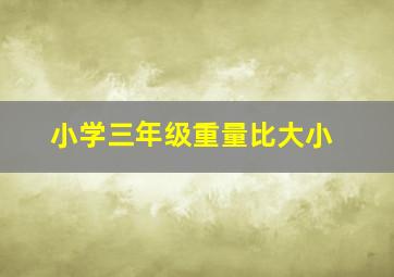 小学三年级重量比大小