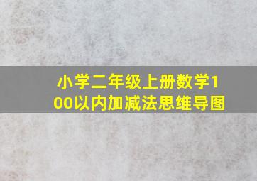 小学二年级上册数学100以内加减法思维导图