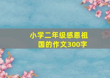 小学二年级感恩祖国的作文300字