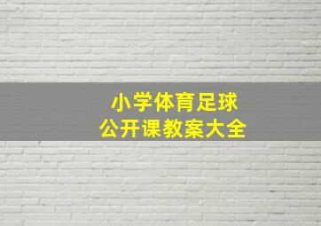 小学体育足球公开课教案大全