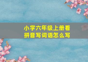 小学六年级上册看拼音写词语怎么写