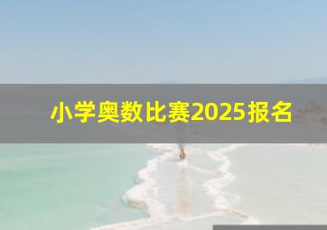 小学奥数比赛2025报名