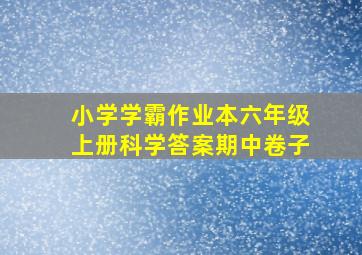 小学学霸作业本六年级上册科学答案期中卷子