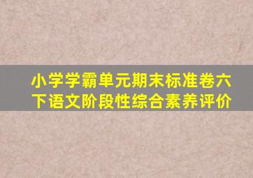 小学学霸单元期末标准卷六下语文阶段性综合素养评价