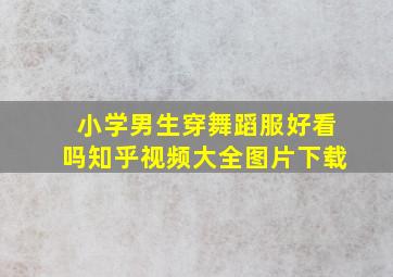 小学男生穿舞蹈服好看吗知乎视频大全图片下载