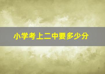 小学考上二中要多少分