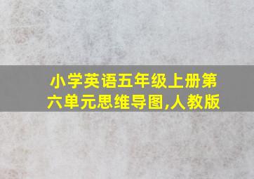 小学英语五年级上册第六单元思维导图,人教版