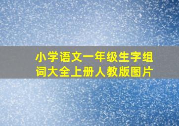 小学语文一年级生字组词大全上册人教版图片