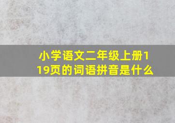 小学语文二年级上册119页的词语拼音是什么