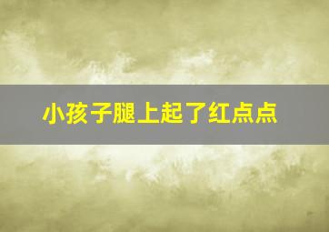 小孩子腿上起了红点点